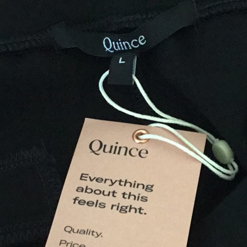 Quince Ultra Stretch Ponte Straight Leg Pants, Black. Career, Casual, Comfort. - Picture 10 of 11
